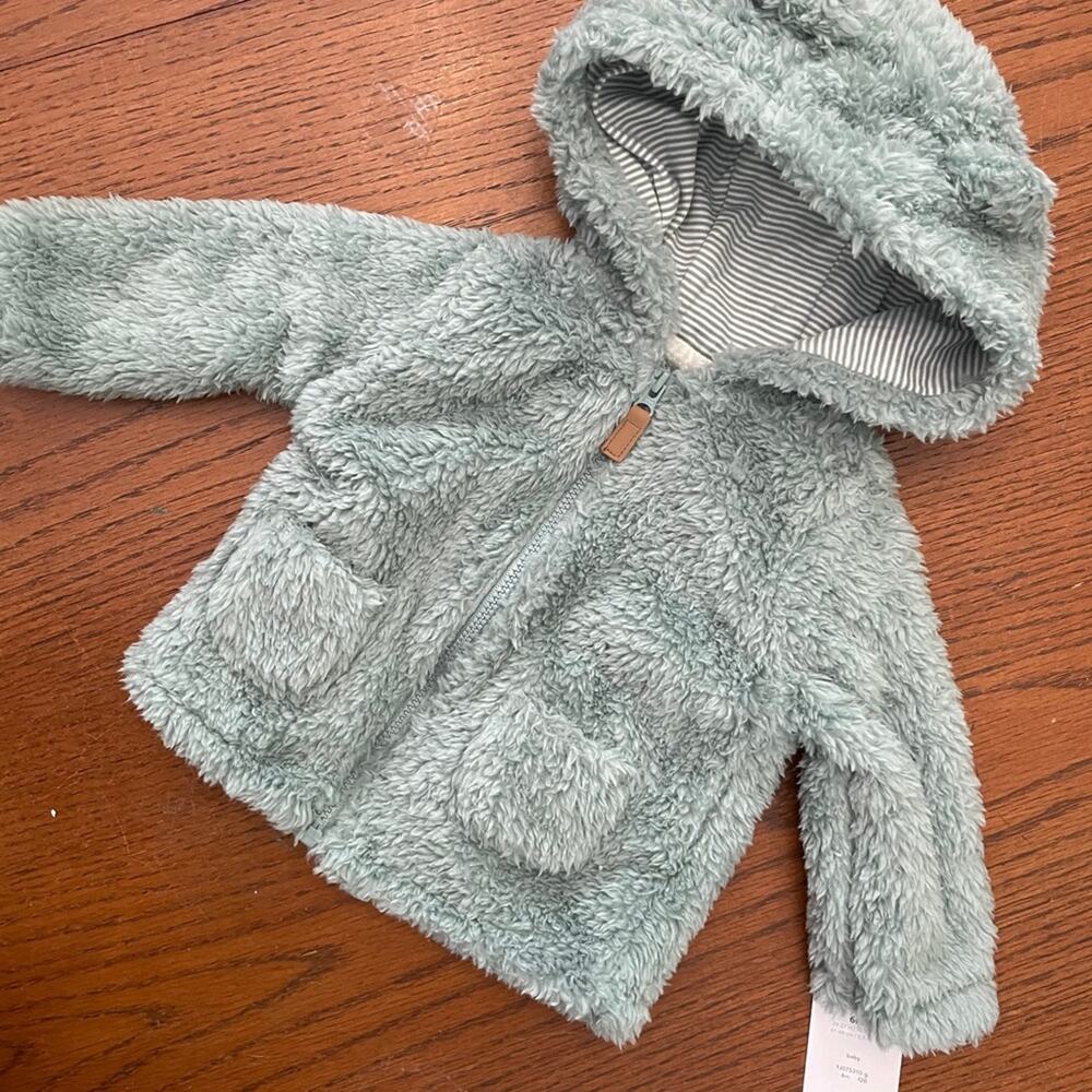 NWT Carters Sherpa Zip Up size 6m